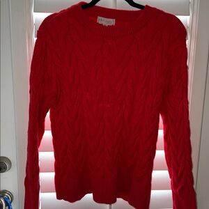 Philosophy Vibrant Red Cable Knit Sweater